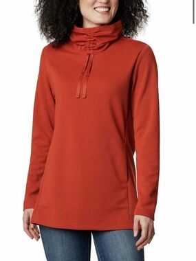 Columbia Firwood Ottoman Turtleneck pullover long sleeve top in dark sienna